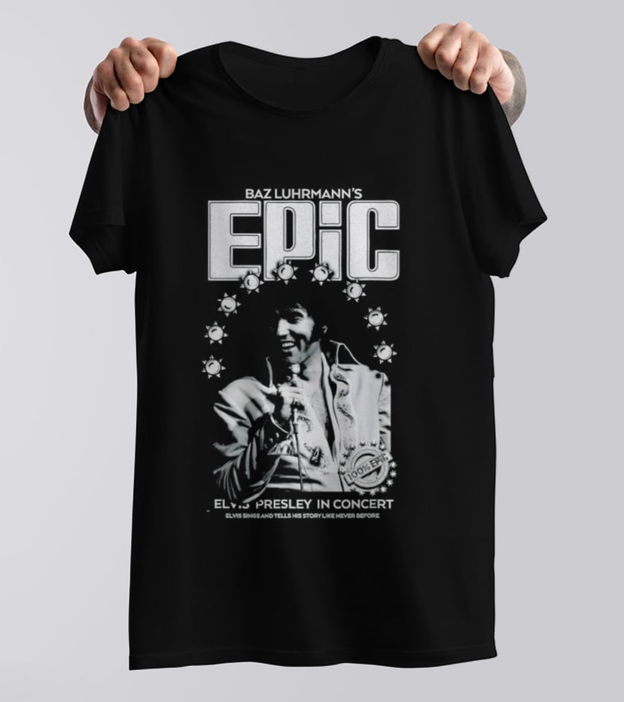 Elvis Presley Baz Luhrmann's Epic Legend In Black & White T-Shirt