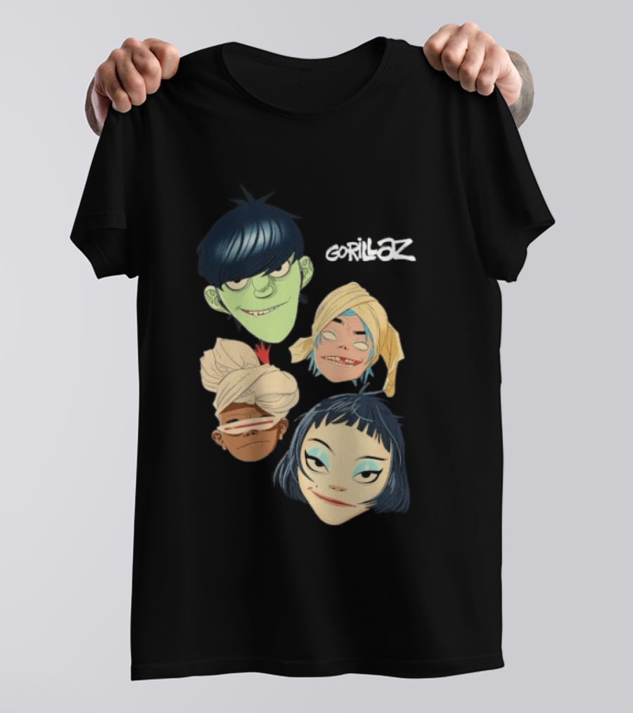 Gorillaz Band Characters The Mountain Heads T-Shirt