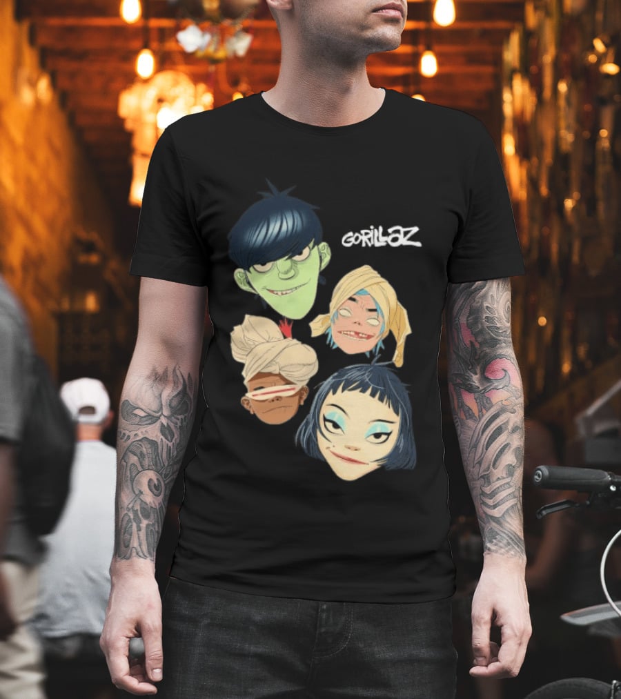 Gorillaz Band Characters The Mountain Heads T-Shirt
