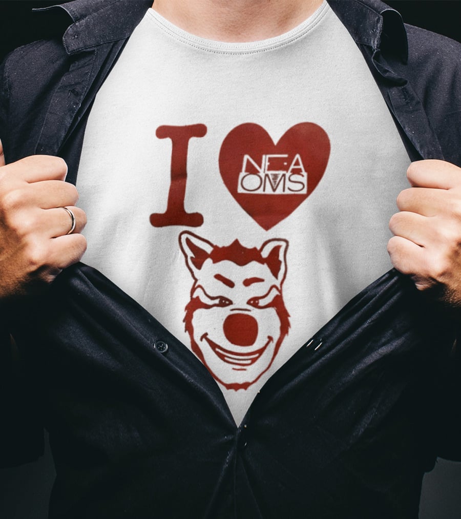 I Love NFAOMS Arkansas State Red Wolves Basketball T-Shirt