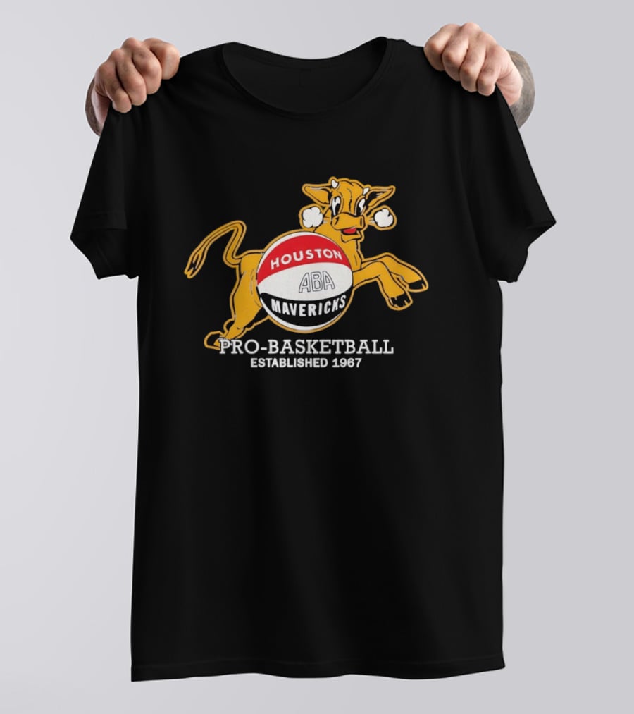 Houston Mavericks ABA Pro Basketball Established 1967 T-Shirt