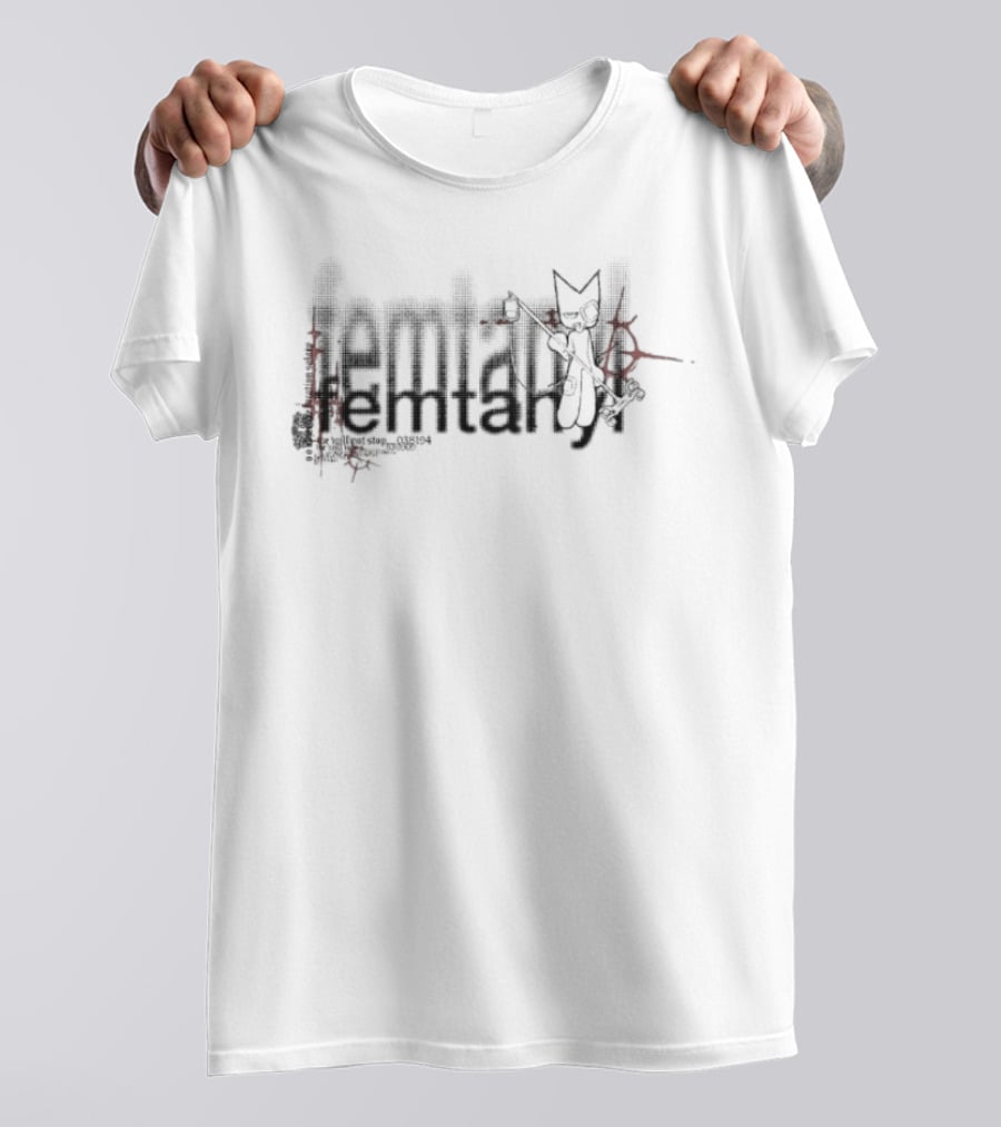 Femtanyl We Will Not Stop Runesleeve Red Black Abstract T-Shirt