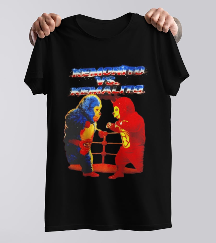 Kemonito Vs Kemalito Colorful Wrestling Showdown T-Shirt
