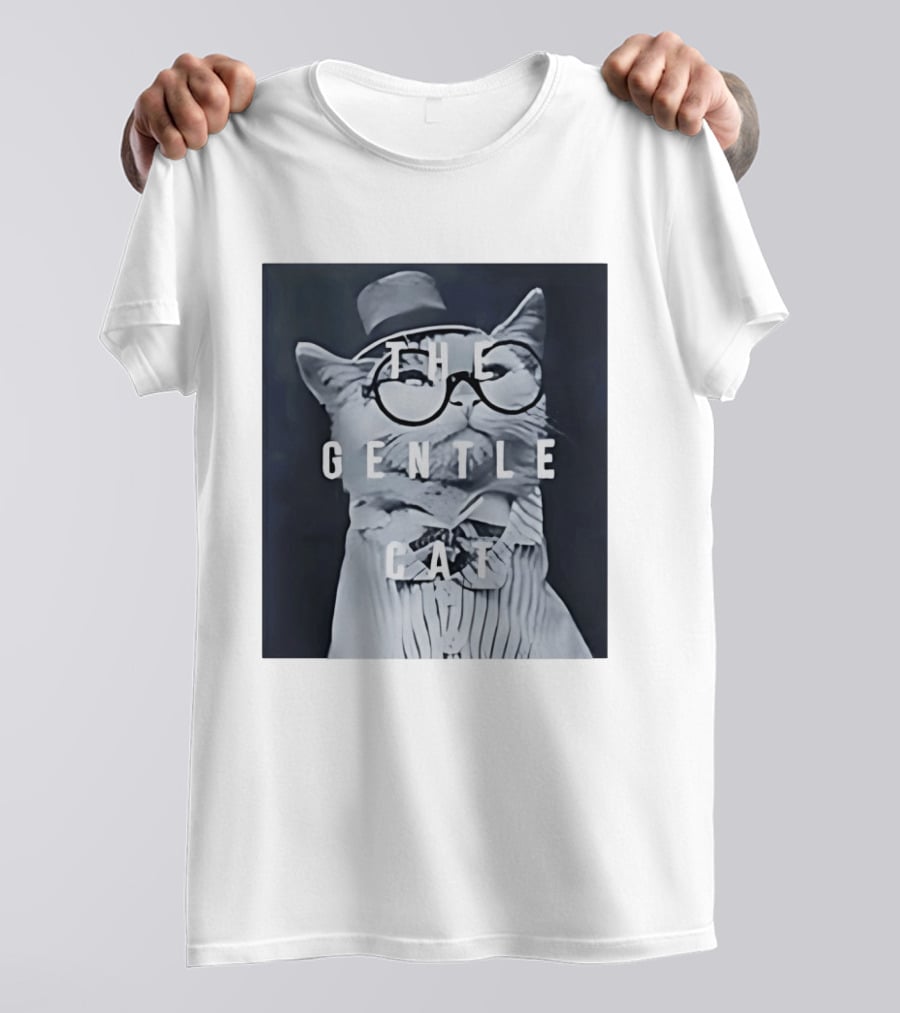 The Gentle Cat With Glasses And Top Hat T-Shirt