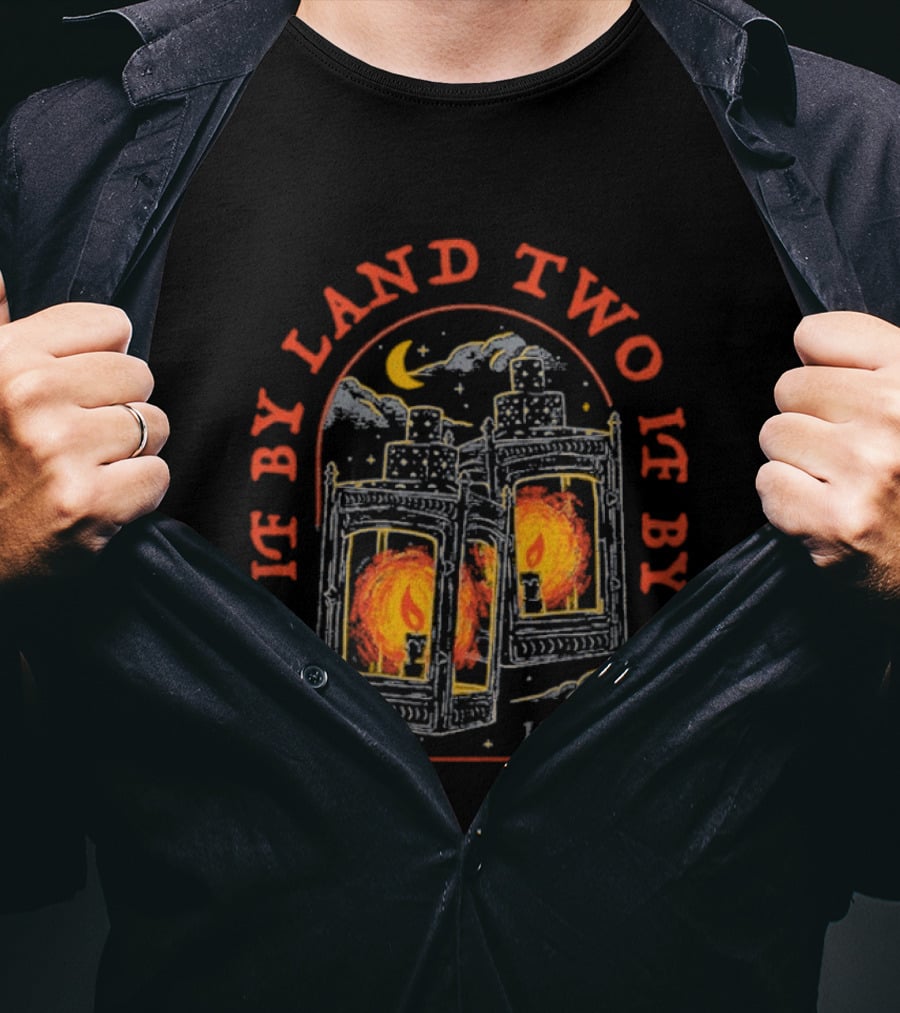One If By Land Two If By Sea 1775 Lanterns Historic Symbolism T-Shirt