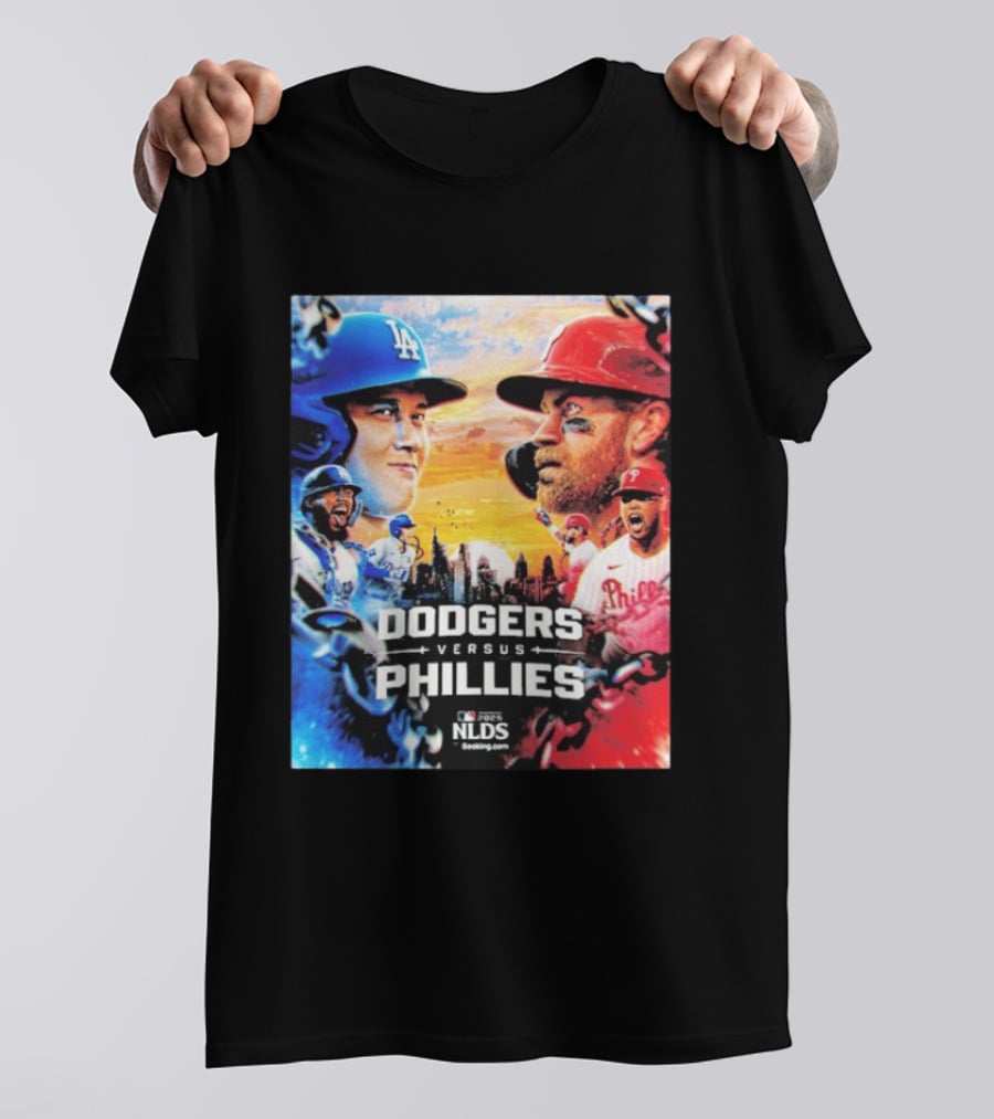 Los Angeles Dodgers Versus Philadelphia Phillies 2025 MLB NLDS Epic Showdown T-Shirt