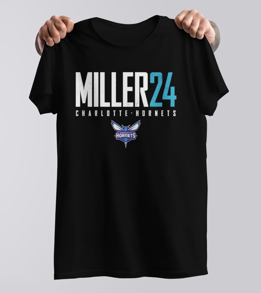 Miller 24 Charlotte Hornets Basketball T-Shirt