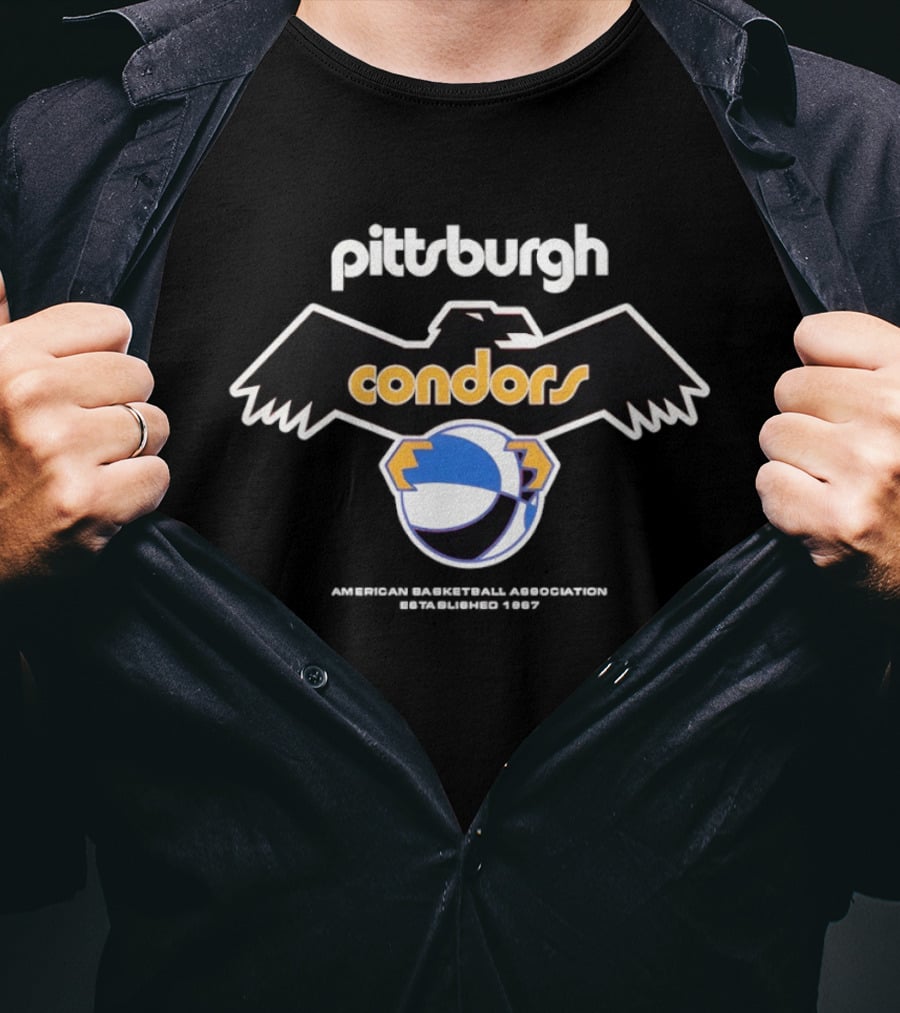 Pittsburgh Condors American Basketball Association Est 1967 Vintage Logo Iconic Team History T-Shirt