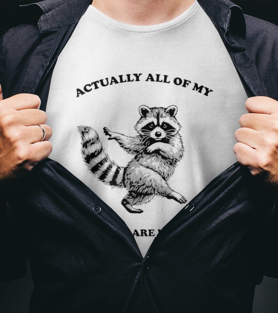 Actually All Of My Systems Are Nervous Raccoon T-Shirt