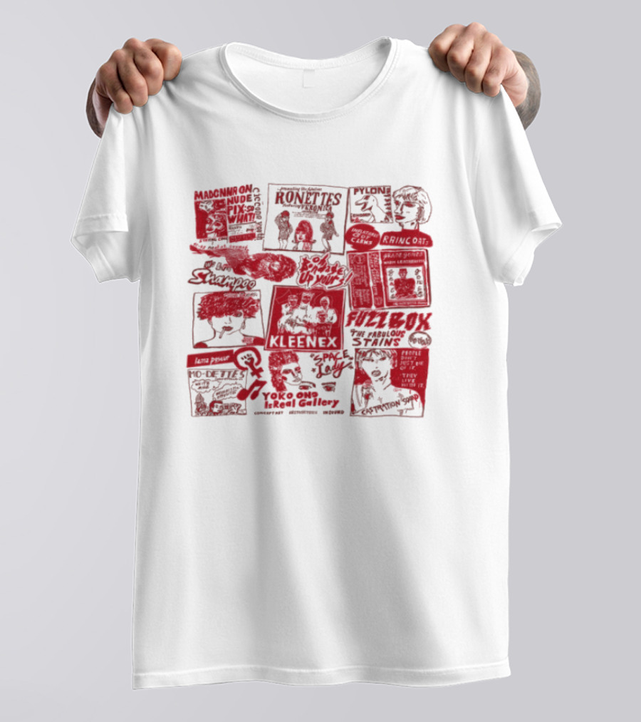 Grrrls Ronettes Kleenex Pylon Slits Stiff Records T-Shirt