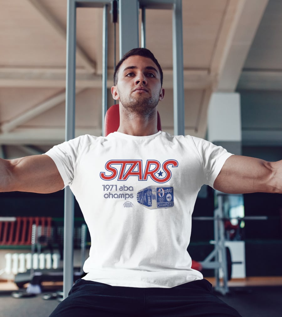 Utah Stars 1971 ABA Champions Retro Style Basketball T-Shirt