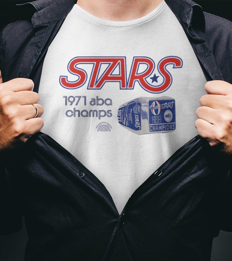 Utah Stars 1971 ABA Champions Retro Style Basketball T-Shirt