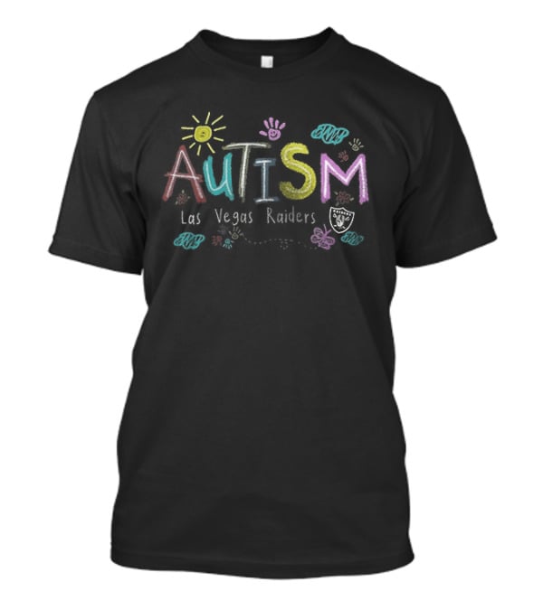 Las Vegas Raiders Autism Awareness Teach Love Hope T-Shirt