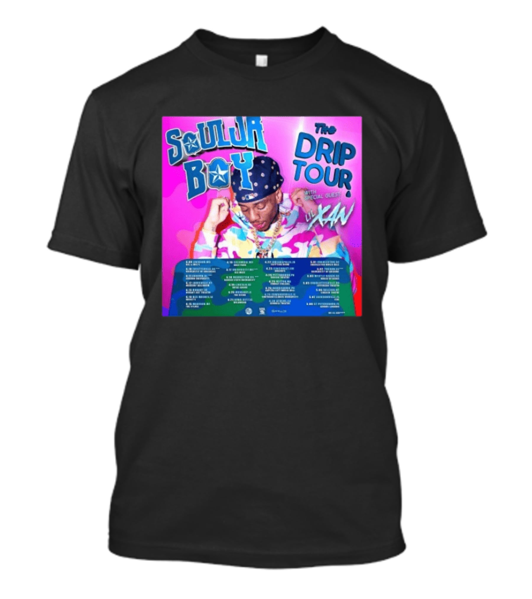 Soulja Boy Lil Xan The Drip Tour 2026 US Concert Dates With Special Guest T-Shirt