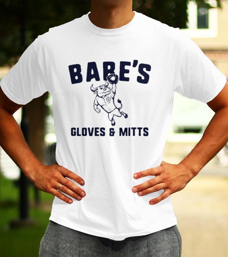 Babe's Gloves & Mitts Bull Catching Baseball T-Shirt