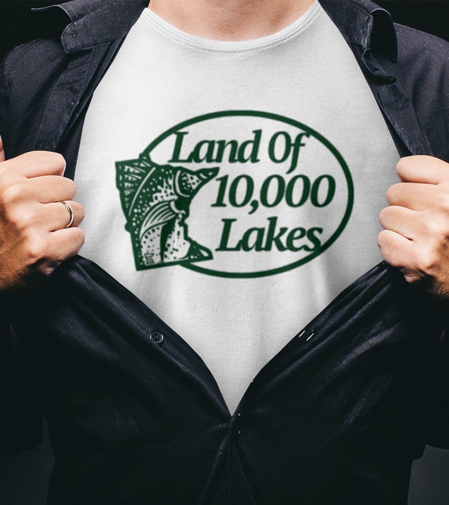 Land Of 10000 Lakes Fish Minnesota T-Shirt