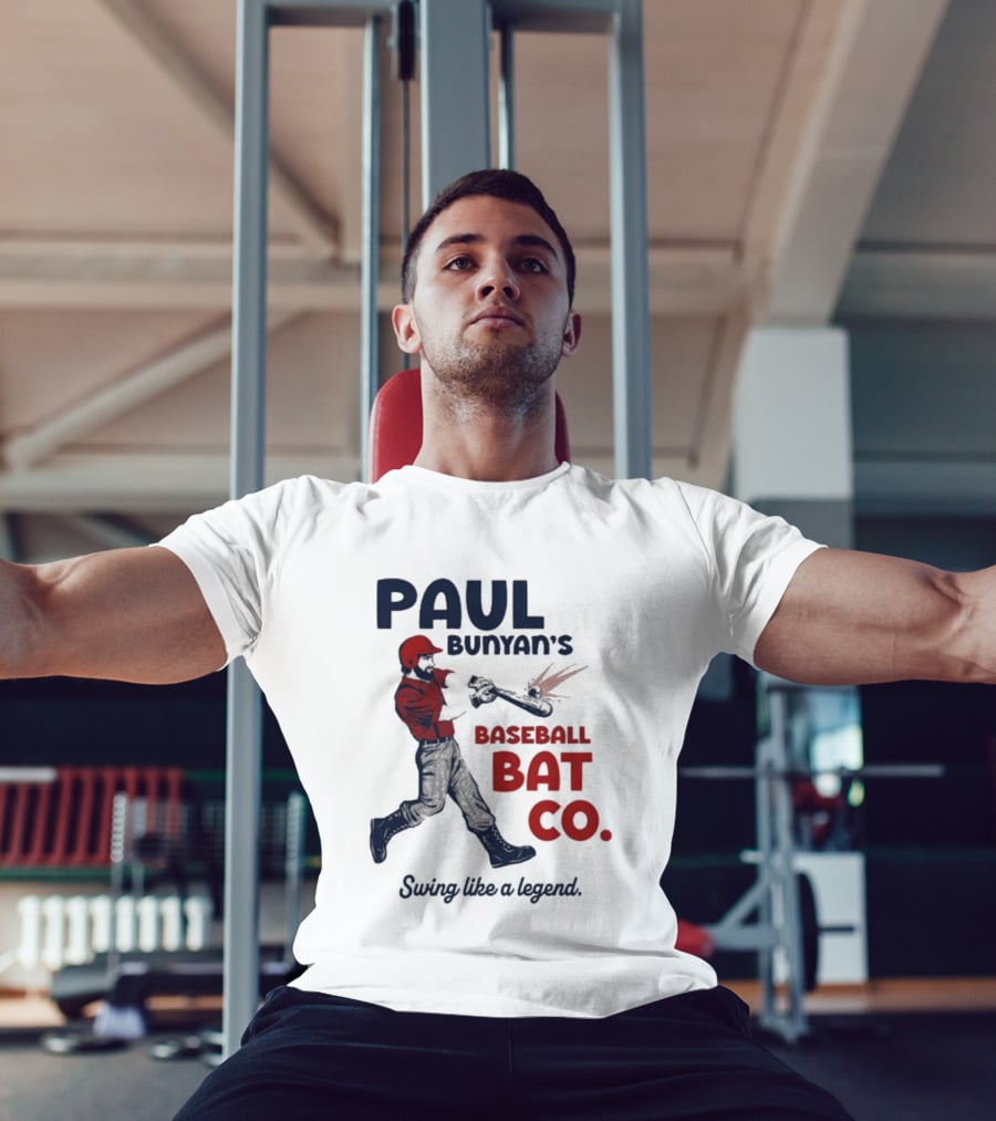 Paul Bunyan's Baseball Bat Co Swing Like A Legend T-Shirt
