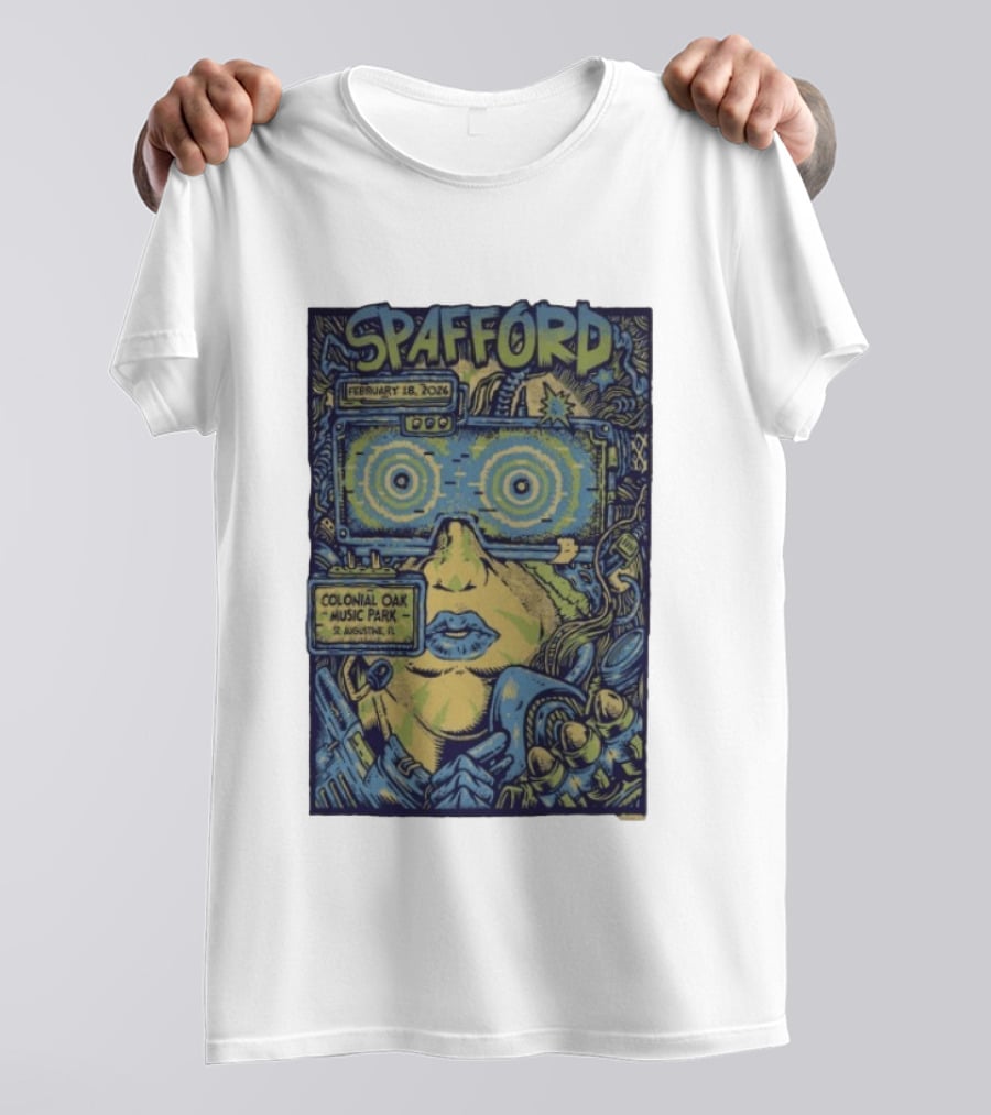 Spafford February 18 2026 Colonial Oak Music Park St Augustine FL Psychedelic T-Shirt