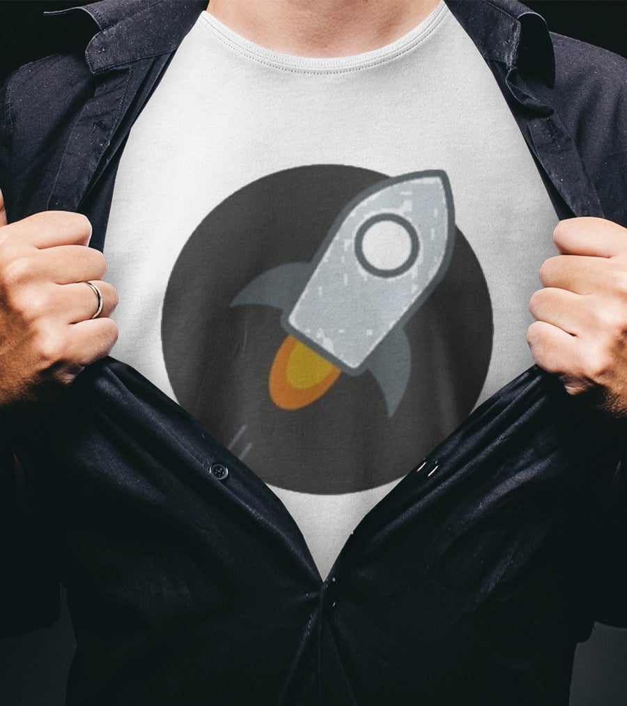 Stellar Rocket Cryptocurrency Digital Spacecraft T-Shirt