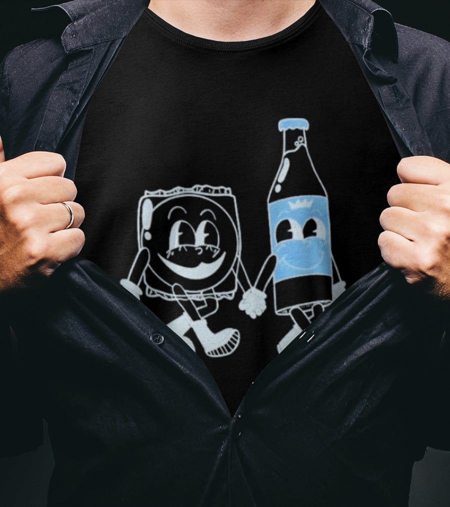 Matt Mitchell RC And MP Smiling Soda Bottle And Cartoon T-Shirt