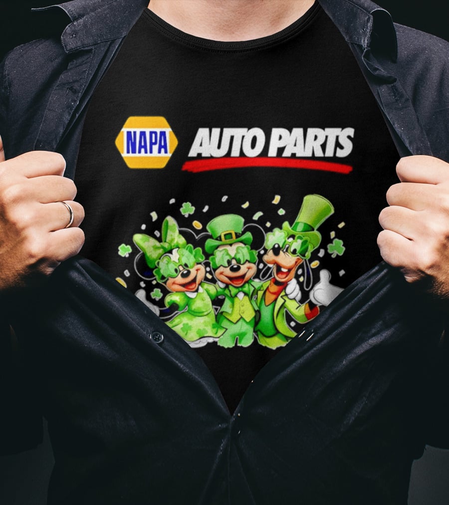 NAPA Auto Parts Mickey Mouse St Patrick's Day T-Shirt