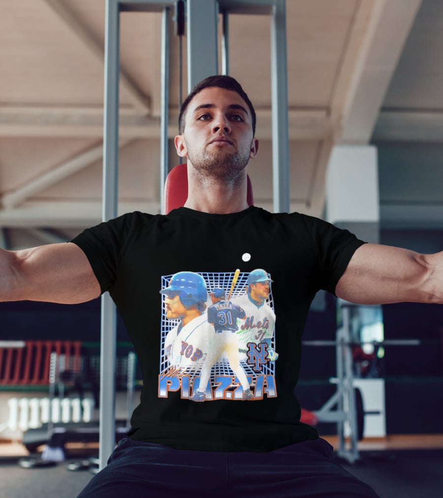 Mike Piazza New York Mets Black Legendary Piazza 31 Mets 31 T-Shirt
