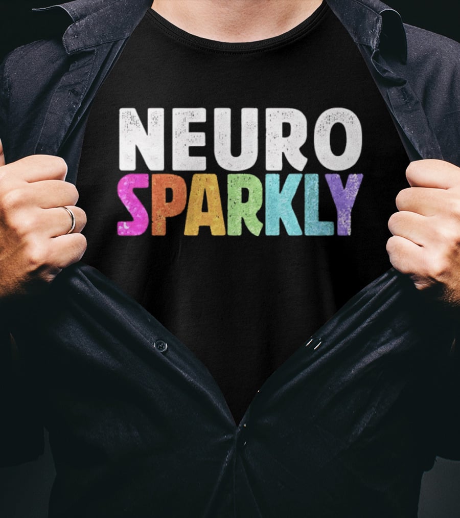 Neuro Sparkly Rainbow Glitter T-Shirt