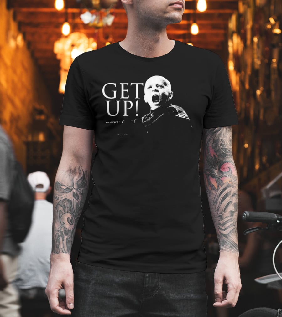 Get Up Clancy Motivational Yelling Expression T-Shirt