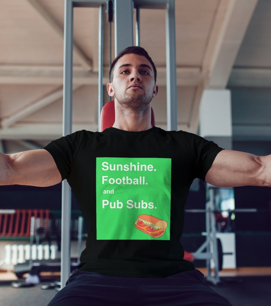 Sunshine Football And Pub Subs Nostalgic Vibes T-Shirt