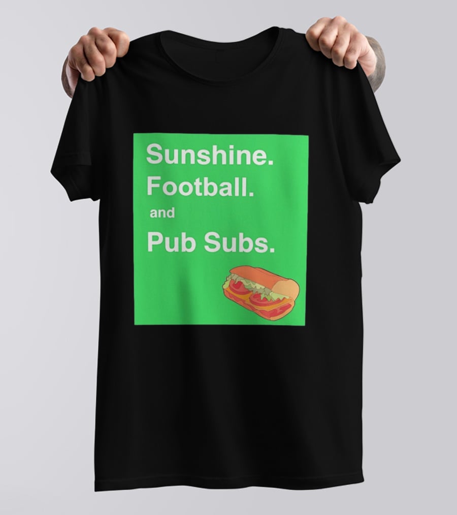 Sunshine Football And Pub Subs Nostalgic Vibes T-Shirt