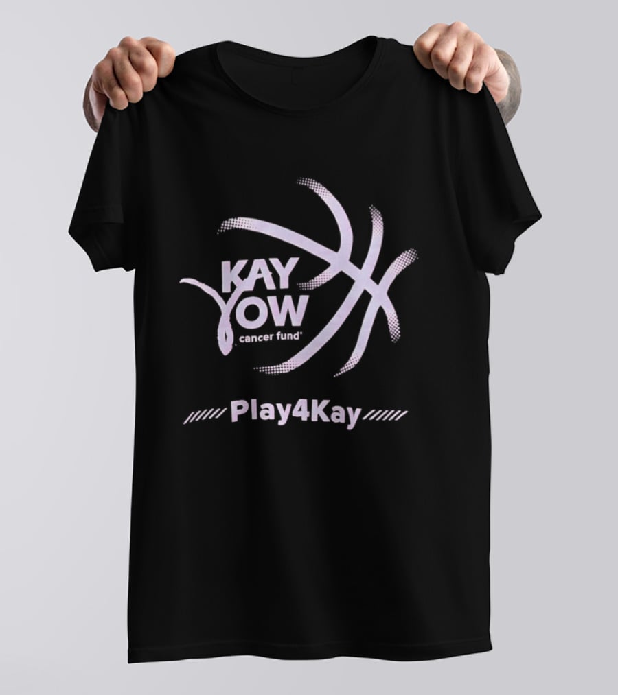 Kay Yow Cancer Fund Play4Kay Basketball Pink Ribbon Support Awareness T-Shirt