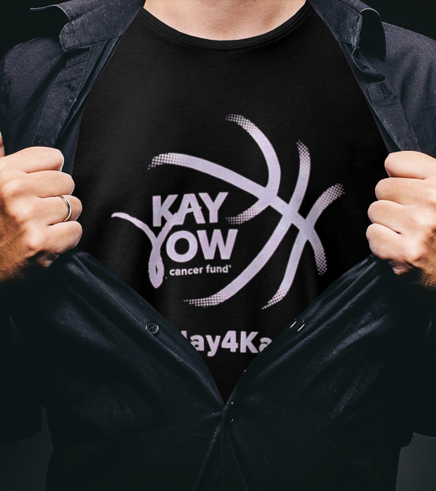 Kay Yow Cancer Fund Play4Kay Basketball Pink Ribbon Support Awareness T-Shirt