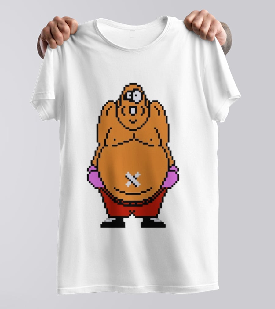 King Hippo Pixel Art From Mike Tyson's Punch Out!! NES Game T-Shirt
