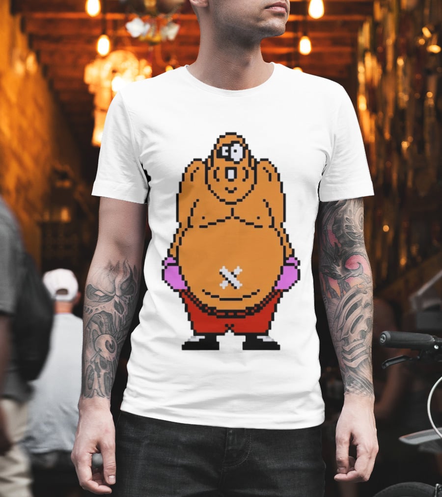 King Hippo Pixel Art From Mike Tyson's Punch Out!! NES Game T-Shirt