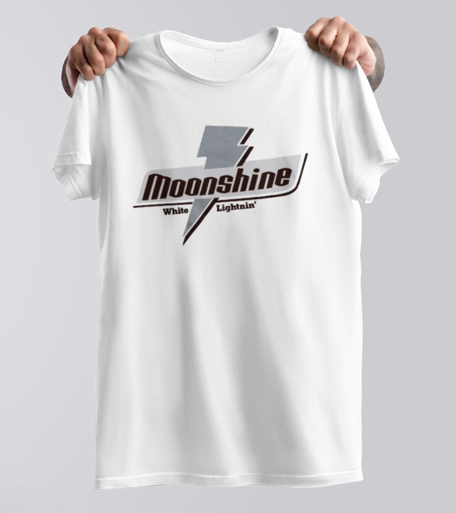 Moonshine White Lightnin' Lightning Bolt T-Shirt