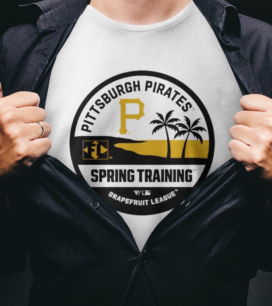 Pittsburgh Pirates Spring Training Luxe Knit Grapefruit League Palm Trees T-Shirt