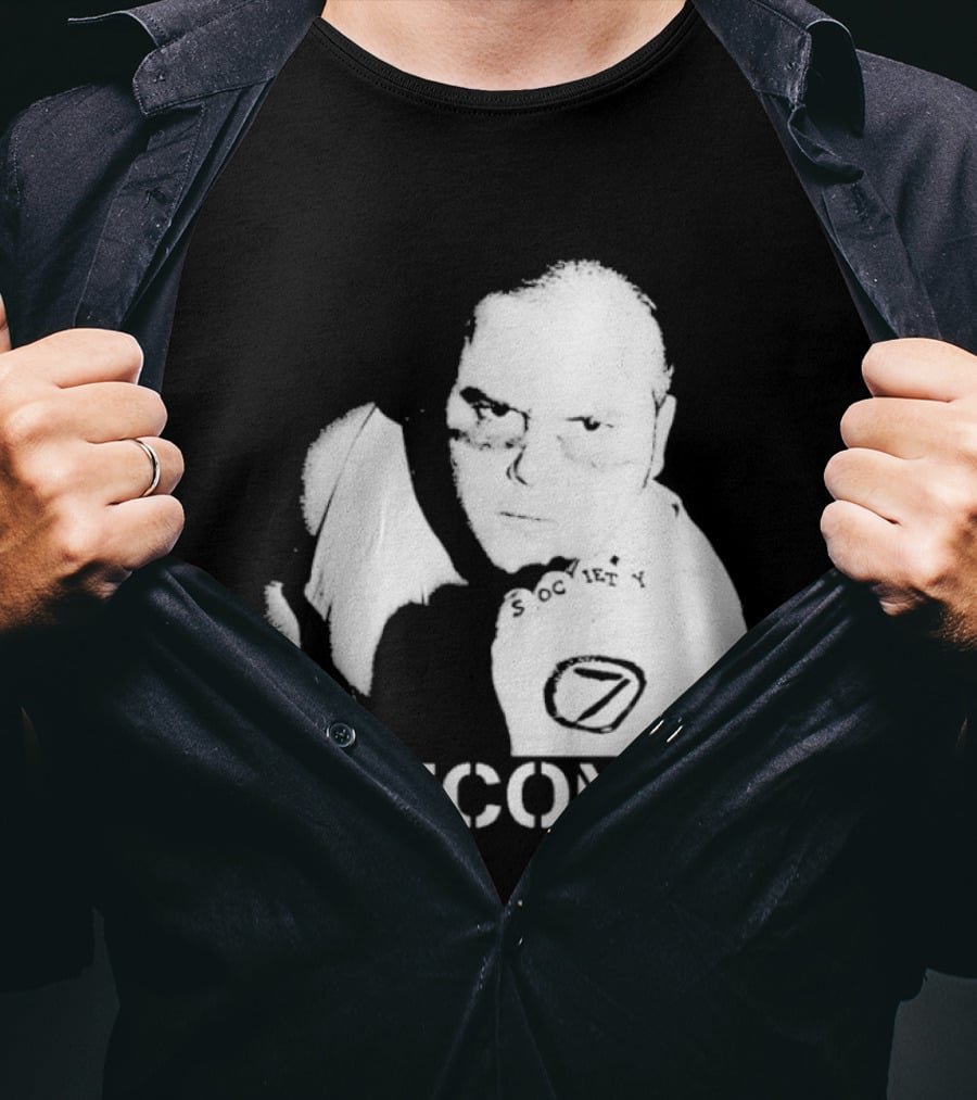 7 Seconds Society SBG White Text Fighter Pose T-Shirt