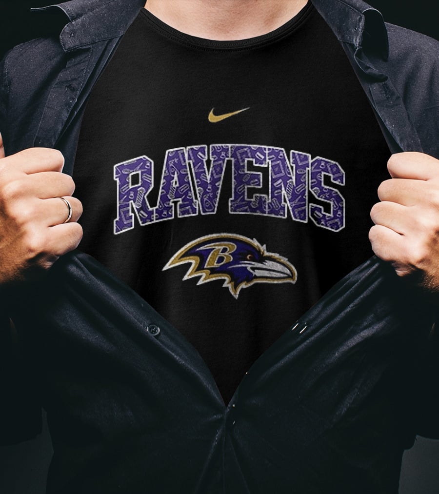 Baltimore Ravens Nike Barber Tools Ravens T-Shirt