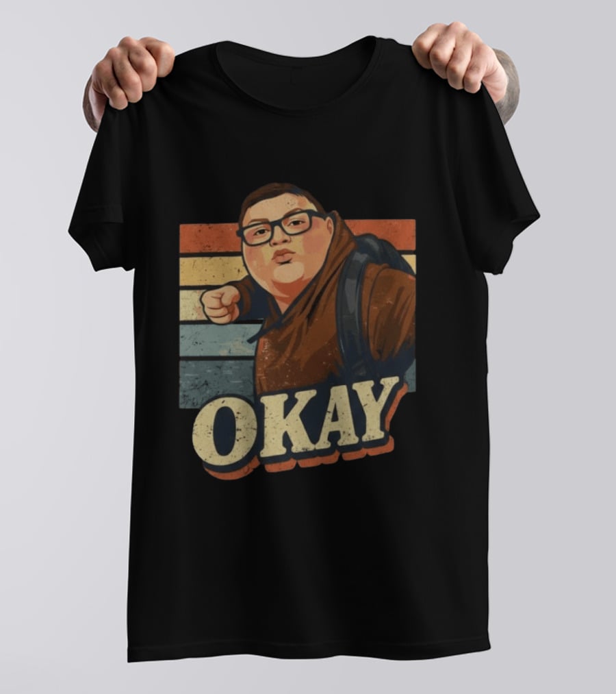 Okay Punch Meme Viral Reaction Brown Kid T-Shirt
