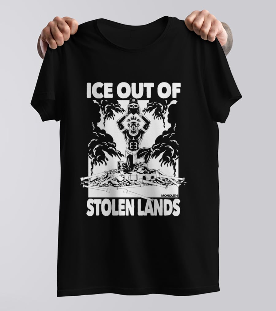 Ice Out Of Stolen Lands Activist Statement By MuckRock T-Shirt