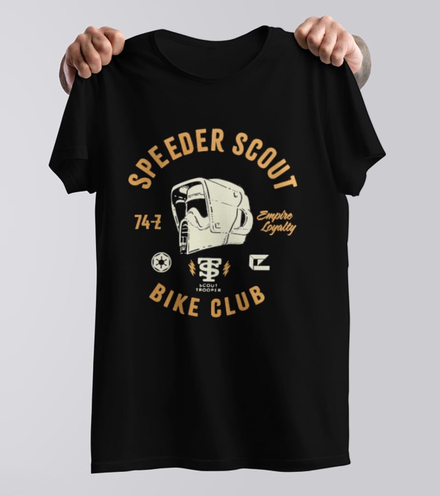 Scout Trooper Helmet Speeder Bike Club Endor Express 74 Z T-Shirt