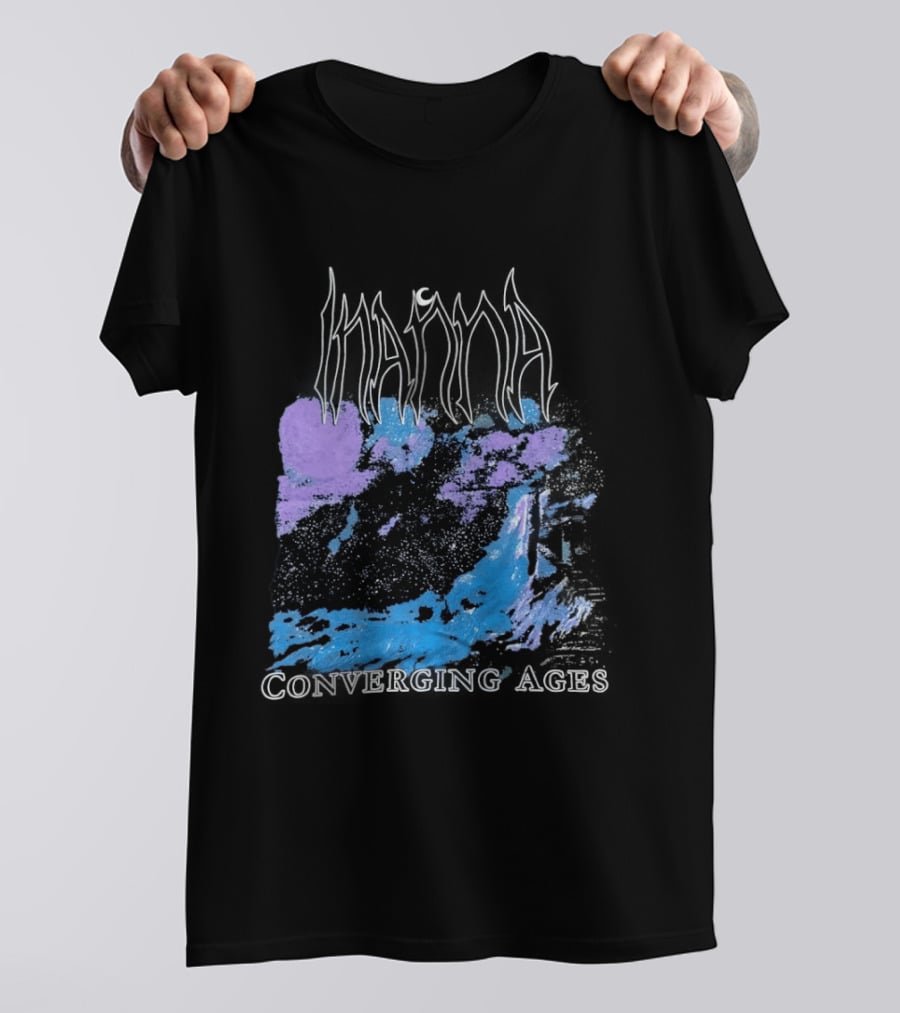 Inanna Converging Ages Abstract Purple And Blue T-Shirt