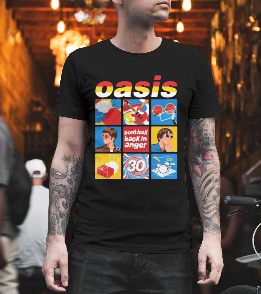 Oasis Don't Look Back In Anger 30 Years Celebration T-Shirt