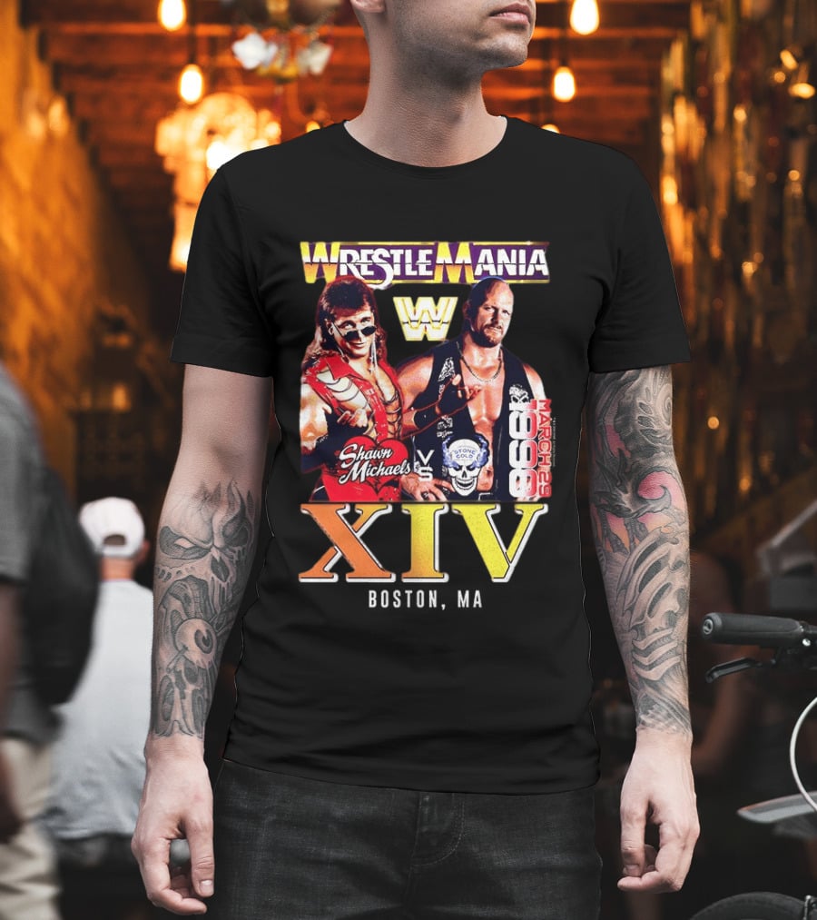 WrestleMania Shawn Michaels Vs Stone Cold March 29 1998 XIV T-Shirt