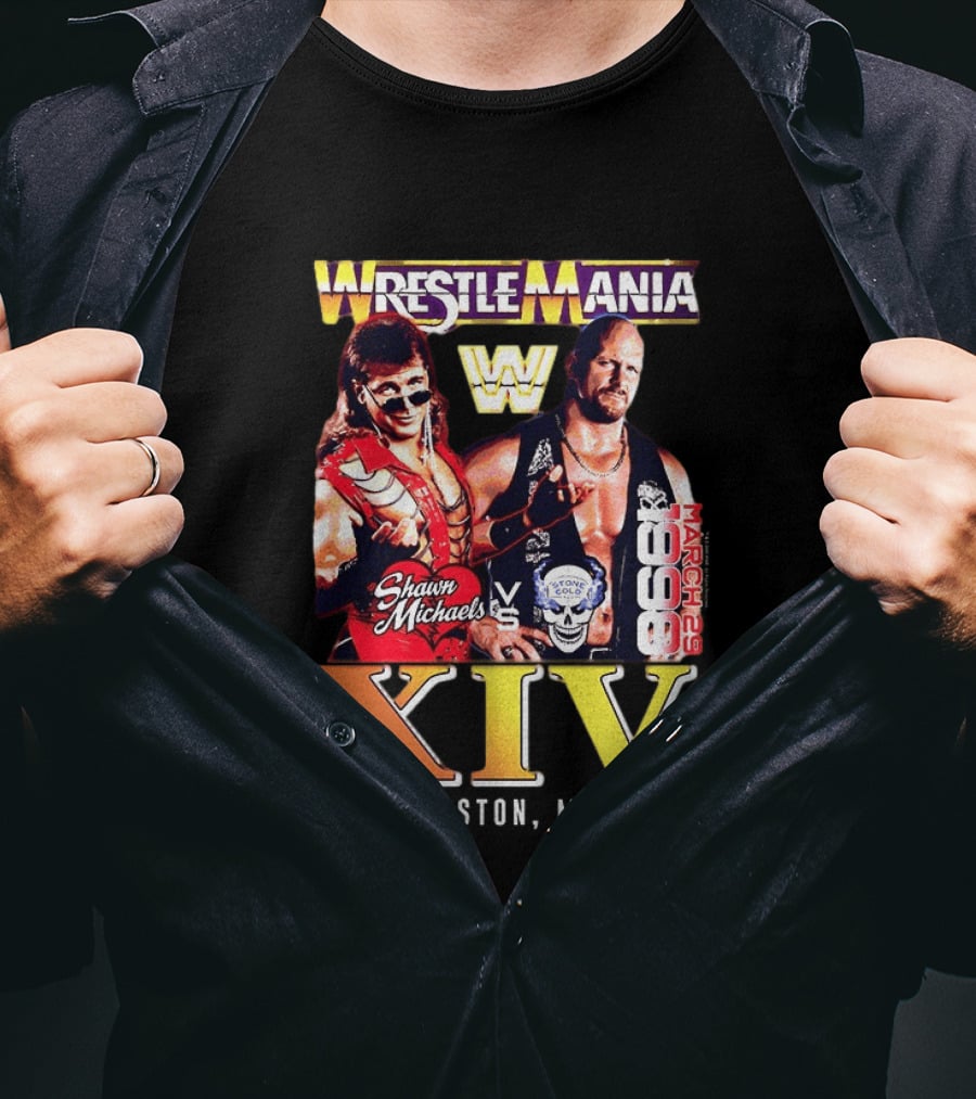 WrestleMania Shawn Michaels Vs Stone Cold March 29 1998 XIV T-Shirt