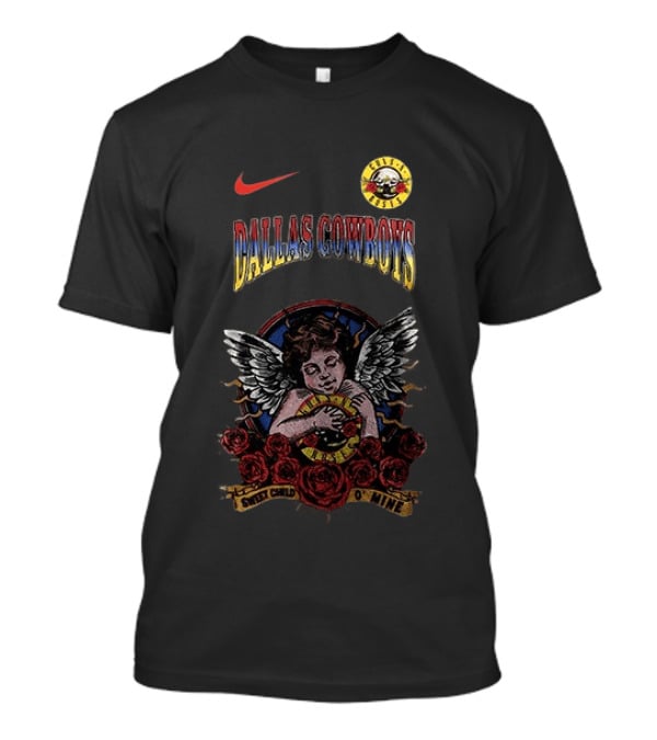 Dallas Cowboys Guns N' Roses Sweet Child O' Mine Angel Nike Roses T-Shirt