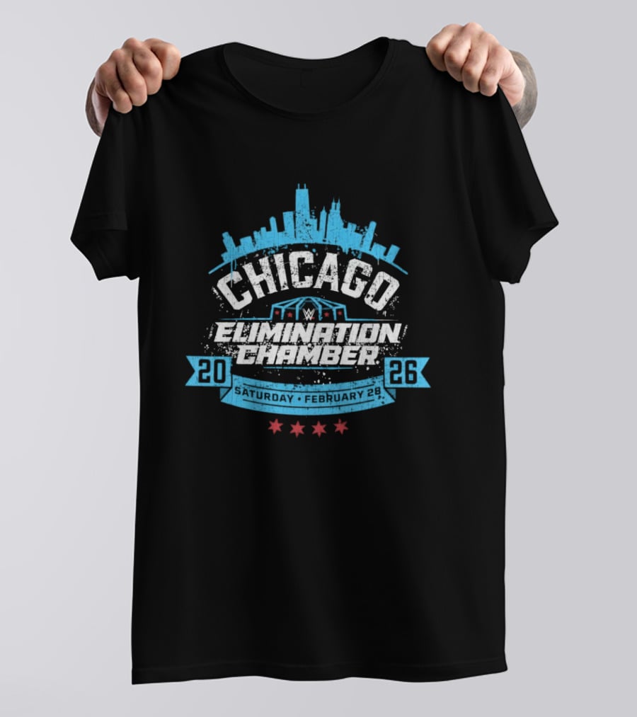 Elimination Chamber 2026 Chicago February 28 Event WWE Tribute Skyline T-Shirt