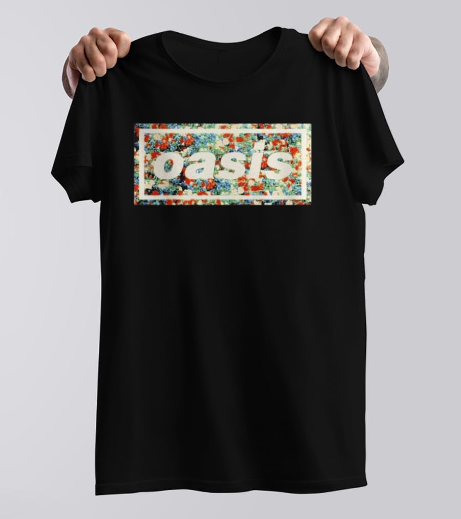 Oasis Don't Look Back In Anger Floral Pattern Decca T-Shirt