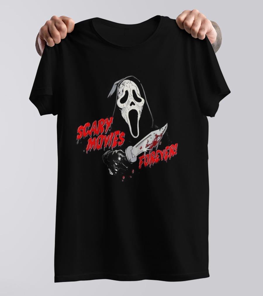 Ghostface Scary Movies Forever Knife Scream T-Shirt