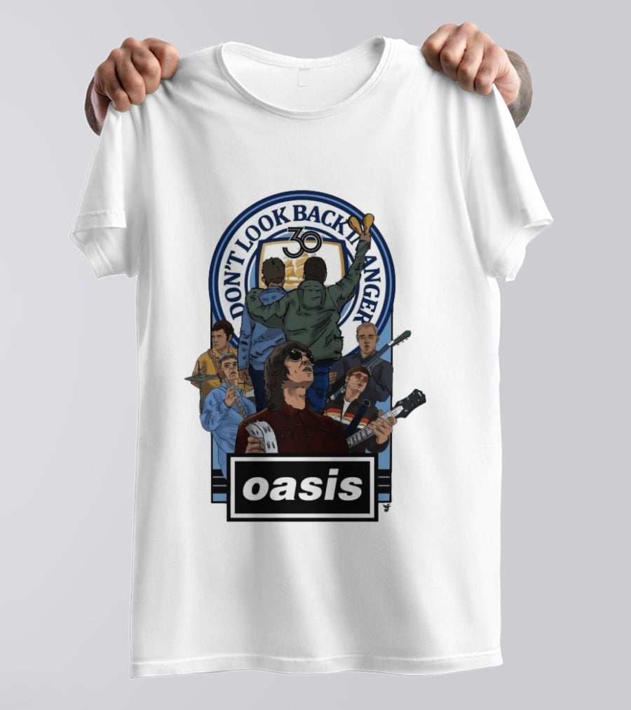 Don't Look Back In Anger Oasis 30th Anniversary Celebration T-Shirt